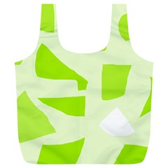 Green Abstract Design Full Print Recycle Bags (l)  by Valentinaart