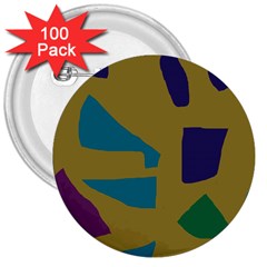 Colorful Abstraction 3  Buttons (100 Pack)  by Valentinaart