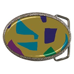 Colorful Abstraction Belt Buckles by Valentinaart