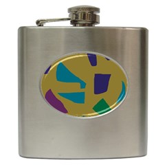 Colorful Abstraction Hip Flask (6 Oz) by Valentinaart