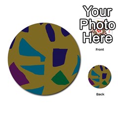 Colorful Abstraction Multi-purpose Cards (round) 