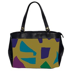 Colorful Abstraction Office Handbags (2 Sides)  by Valentinaart