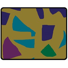 Colorful Abstraction Double Sided Fleece Blanket (medium)  by Valentinaart