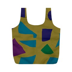 Colorful Abstraction Full Print Recycle Bags (m)  by Valentinaart