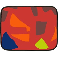 Red Abstraction Double Sided Fleece Blanket (mini)  by Valentinaart