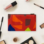 Red abstraction Cosmetic Bag (Small)  Back