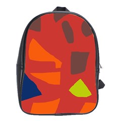 Red Abstraction School Bags(large)  by Valentinaart