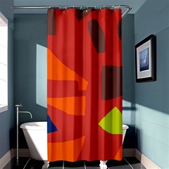 Red Abstraction Shower Curtain 36  X 72  (stall)  by Valentinaart