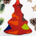 Red abstraction Ornament (Christmas Tree) Front