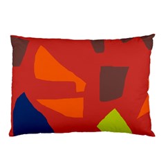 Red Abstraction Pillow Case (two Sides) by Valentinaart