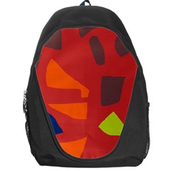 Red Abstraction Backpack Bag by Valentinaart