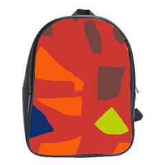 Red Abstraction School Bags (xl)  by Valentinaart