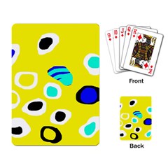 Yellow Abstract Pattern Playing Card by Valentinaart