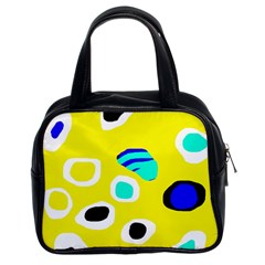 Yellow Abstract Pattern Classic Handbags (2 Sides) by Valentinaart