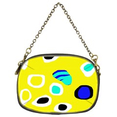 Yellow Abstract Pattern Chain Purses (two Sides)  by Valentinaart