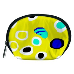 Yellow Abstract Pattern Accessory Pouches (medium)  by Valentinaart