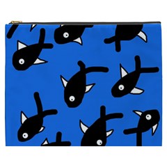 Cute Fishes Cosmetic Bag (xxxl)  by Valentinaart