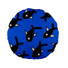 Cute Fishes Standard 15  Premium Round Cushions by Valentinaart