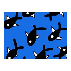 Cute Fishes Double Sided Flano Blanket (mini)  by Valentinaart