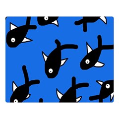 Cute Fishes Double Sided Flano Blanket (large) 