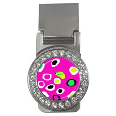 Pink Abstract Pattern Money Clips (cz)  by Valentinaart