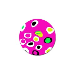 Pink Abstract Pattern Golf Ball Marker (4 Pack) by Valentinaart