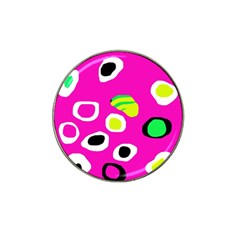 Pink Abstract Pattern Hat Clip Ball Marker by Valentinaart