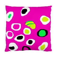 Pink Abstract Pattern Standard Cushion Case (one Side) by Valentinaart