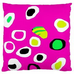 Pink Abstract Pattern Standard Flano Cushion Case (one Side) by Valentinaart