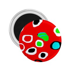 Red abstract pattern 2.25  Magnets