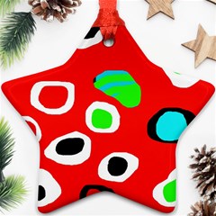 Red abstract pattern Ornament (Star) 