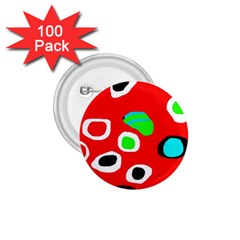 Red abstract pattern 1.75  Buttons (100 pack) 