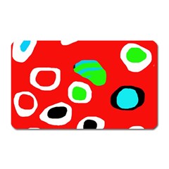 Red abstract pattern Magnet (Rectangular)