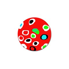 Red abstract pattern Golf Ball Marker (4 pack)