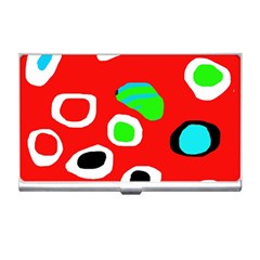 Red abstract pattern Business Card Holders