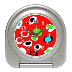 Red abstract pattern Travel Alarm Clocks