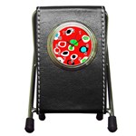 Red abstract pattern Pen Holder Desk Clocks Front