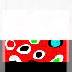 Red abstract pattern Rectangular Jigsaw Puzzl