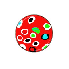 Red abstract pattern Hat Clip Ball Marker