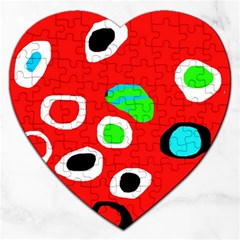 Red abstract pattern Jigsaw Puzzle (Heart)