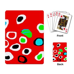 Red abstract pattern Playing Card