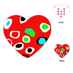 Red abstract pattern Playing Cards (Heart) 