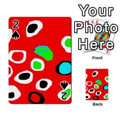 Red abstract pattern Playing Cards 54 Designs 