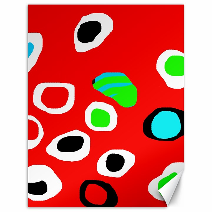 Red abstract pattern Canvas 12  x 16  