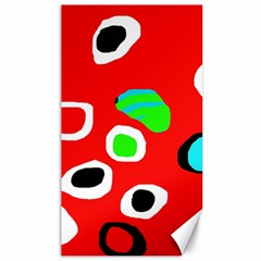 Red Abstract Pattern Canvas 40  X 72   by Valentinaart