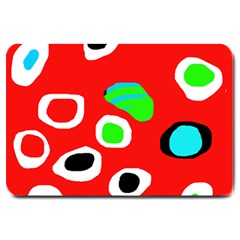 Red abstract pattern Large Doormat 