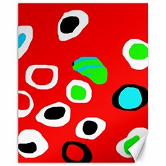 Red abstract pattern Canvas 11  x 14  