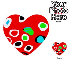 Red abstract pattern Multi-purpose Cards (Heart) 