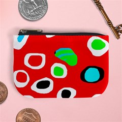 Red Abstract Pattern Mini Coin Purses by Valentinaart