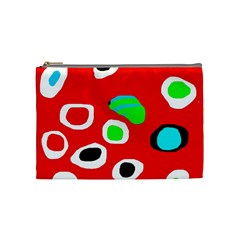 Red abstract pattern Cosmetic Bag (Medium) 